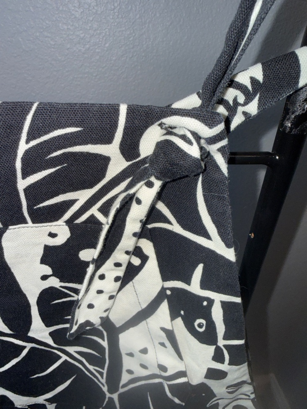 Farm Rio Anthropolgie Black & White Tropical Print Wide Leg Overalls - Picture 7 of 16